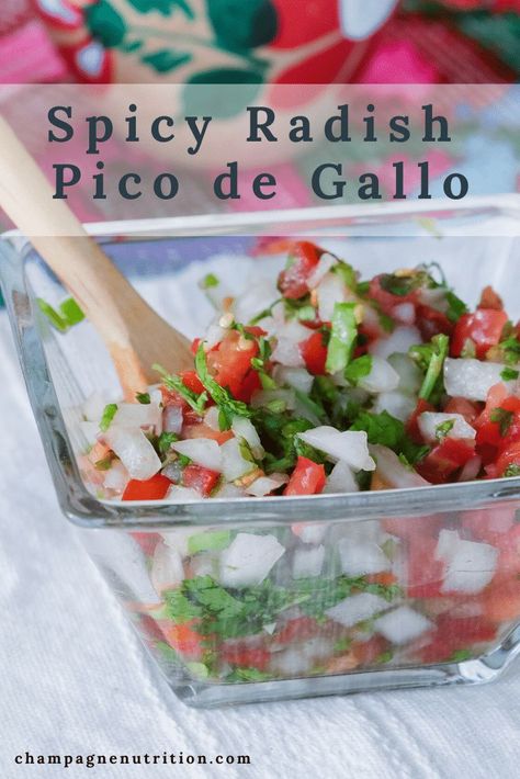 Radish Salsa, Salsa Soup, Mexican Dinner Ideas, Radish Cucumber, Easy Healthy Snack Ideas, Healthy Party Appetizers, Food Styling Ideas, Spicy Guacamole, Cilantro Chicken