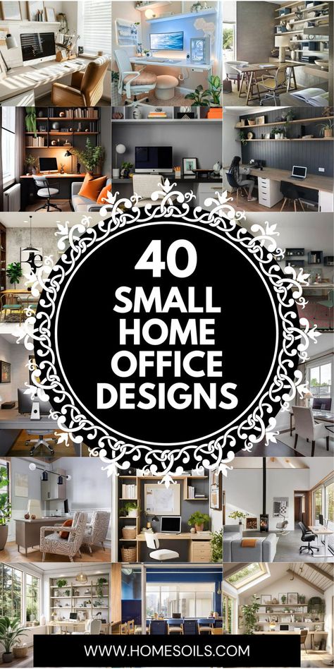 Maximize your space with 40 small home office design ideas that blend functionality with style. From efficient layouts to clever storage solutions, these designs will help you create a productive and inspiring workspace. Check my site for the best ideas to transform your small office! Small Home Office Room Layout, Galley Office Small Spaces, Home Office Loft Design, Office Place Design, Remodel Office Ideas, How To Make A Small Office Look Bigger, Home Office Modular Desk, Office Open To Living Room, Huge Office Interior Design