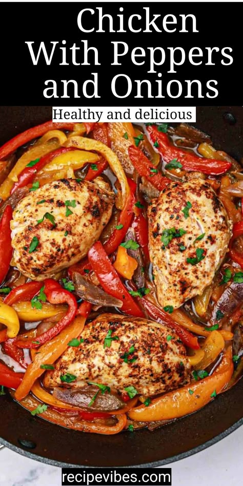 Chicken Thigh Bell Pepper Recipe, Chicken Peppers And Onions Rice, Chicken Onions And Peppers, Chicken And Bell Pepper Recipes, Stovetop Chicken Thighs, Stovetop Chicken Recipes, Chicken With Peppers And Onions, Chicken Bell Pepper Recipes, Chicken And Bell Peppers