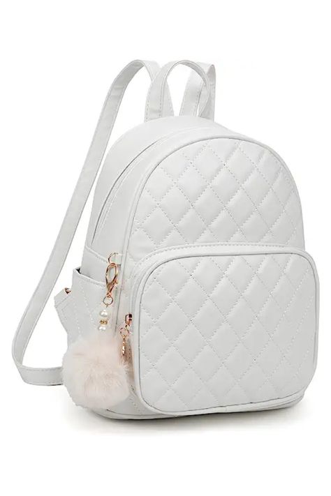 #Affliliatelinkbelow #bag #purse #backpack #stylishbag #accessories #stlyeinspo Purse For Teens, Small School Bags, Small Backpack Purse, Mini Leather Backpack, Preppy Bags, Cute Mini Backpacks, Stylish School Bags, Purse Collection, White Backpack