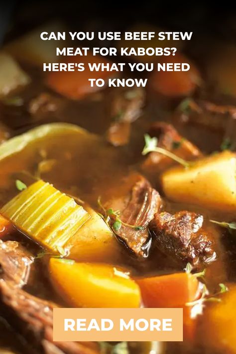 Can You Use Beef Stew Meat For Kabobs? Here's What You Need To Know How To Cook Stew Meat On The Stove, Beef Stew Marinade, Crockpot Christmas, Cubed Steak, Sirloin Tip Roast, Grilling Kabobs, Leftover Beef, Beef Kabobs, Kabob Recipes