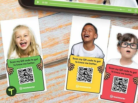 Getting to Know My Classmates – QR Code Template | Teach Starter Qr Code Template, Qr Code Activities, My Classmates, Creative Arts Therapy, Qr Code Generator, Teachers Corner, Comprehension Strategies, First Week Of School, Free Teaching Resources