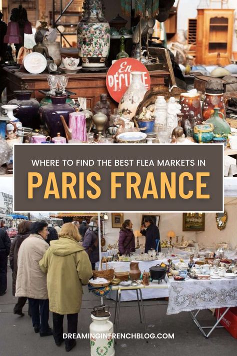 Are you a collector or just love browsing unique items? We've got the scoop on Paris's best flea markets where you can find everything from vintage jewelry to antique books. Find out which markets are a must-visit with our exclusive guide. Don’t forget to save this pin for your next Paris trip! Paris Shopping Street, Best Cafes In Paris, Markets In Paris, Streets In Paris, Paris Bucket List, Shopping In Paris, Spots In Paris, Paris Markets, Christmas Cruise