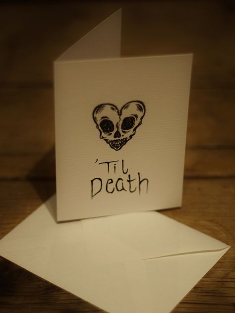 Goth Valentines Day Card, Alt Valentines Gifts, Valentines Card Aesthetic, Alt Valentines, Diy Cards For Him, Valentines Art Ideas, Valentines Day Goth, Emo Valentines, Goth Valentines Day