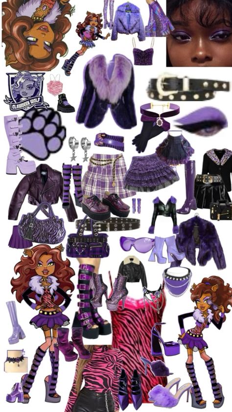 Clawdeen Cosplay, Clawdeen Halloween, Clawdeen Wolf Outfit, Clawdeen Costume, Halloween Party Costume Ideas, Monster High Costumes, High Mood, Wolf Halloween Costume, Monster High Halloween Costumes