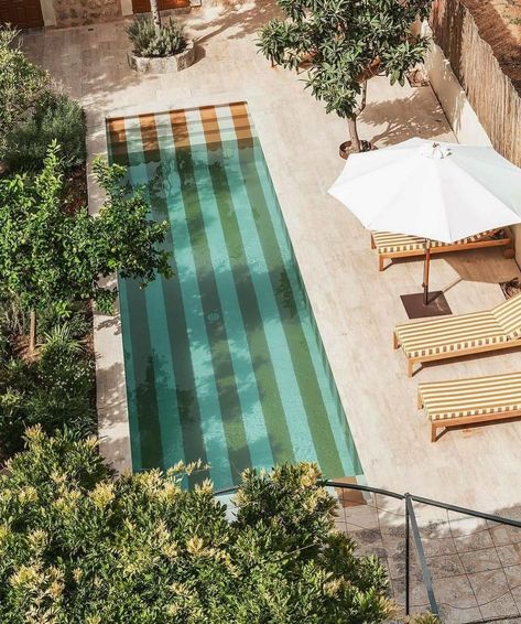 Mediterranean Pool Design, Big Big House, Stockholm House, Striped Pool, Backyard Envy, Mediterranean Pool, Tuscany House, Pool Landscape Design, Pool Landscape