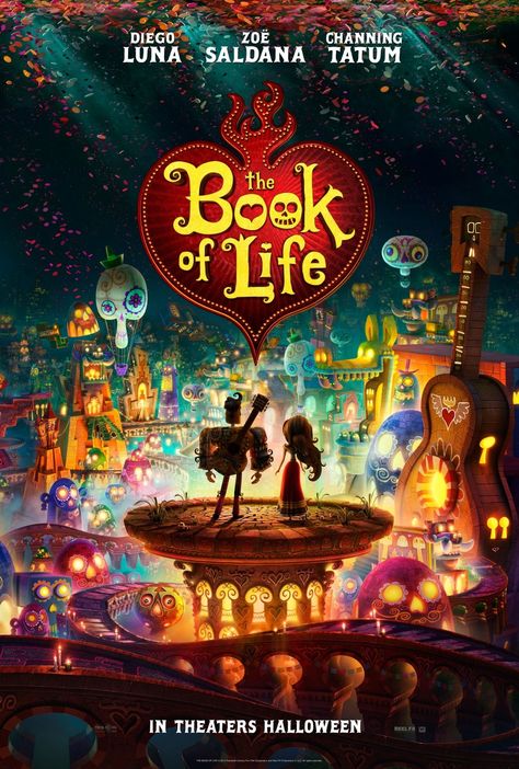 The Book of Life - 2014 Book Of Life Movie, Animated Movie Posters, Life Movie, The Book Of Life, Placido Domingo, Series Poster, Diego Luna, Disney Animated Movies, Movie Covers