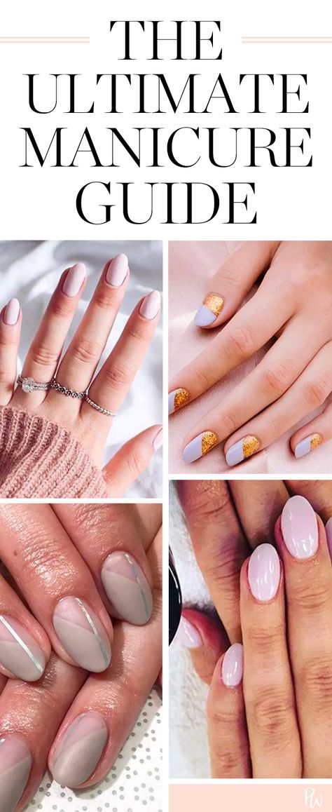 Different Type Of Nails To Get, Types Of Manicures Nails, Type Of Nails Manicures, Different Nail Types, Different Types Of Nail Services, Nail Type Chart, Types Of Nails To Get At Salon, Nail Polish Types, Manicure Types