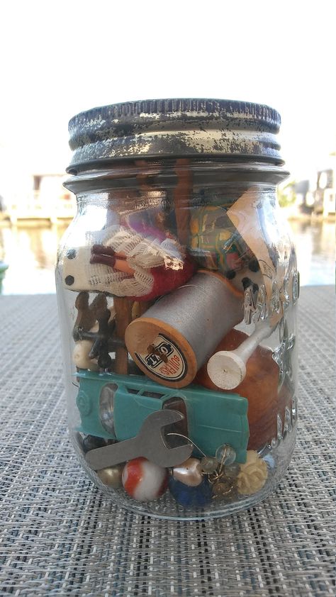 Whimsy Jars, Crow Confetti, Trinkets Collection, Vintage Trinkets, Vintage Booth Display, Memory Jars, Trinket Jar, Memory Jar, Treasure Gift