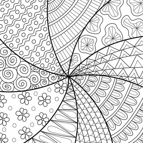 Sunflower Coloring Pages, Airplane Coloring Pages, Cupcake Coloring Pages, Coloring Pages For Grown Ups, Zen Doodle Patterns, Abstract Coloring Pages, Adult Coloring Designs, Pattern Coloring Pages, Free Adult Coloring Pages