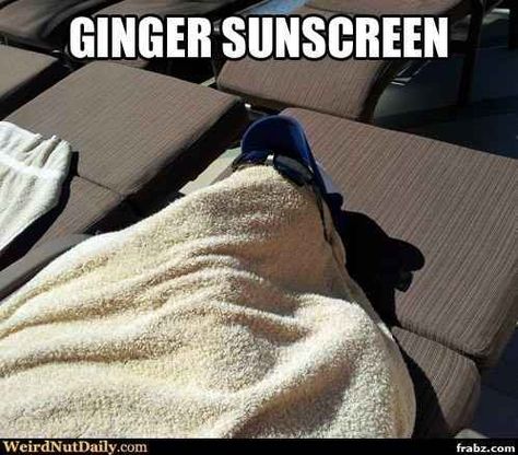 ...so this is literally the only solution. | 17 Very Real Problems Only Gingers Will Understand Ginger Problems, Ginger Jokes, Ginger Humor, Hair Quotes Funny, Redhead Quotes, Red Hair Don't Care, Funny Pictures With Captions, Dump A Day, Funny Captions