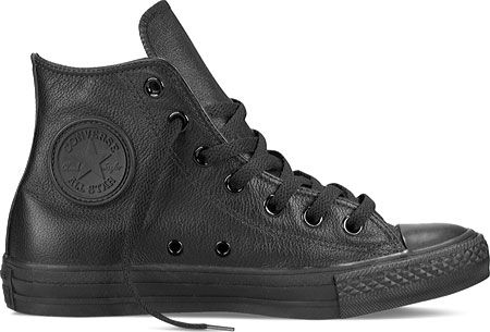 Black Leather Converse, All Black Converse, Converse High Top, Black High Top Sneakers, Leather Converse, Black Leather Sneakers, Black Converse, Star Sneakers, Converse Sneakers