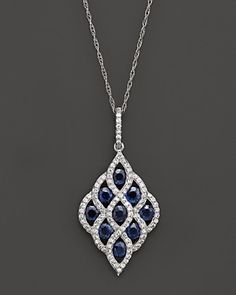 Sapphire Pendant Necklace, Diamond Pendent, Pendant Designs, Diamond Pendants Designs, Sapphire Necklace Pendants, Jewellery Design Sketches, Art Jewelry Design, Diamond Pendant Sets, Pendant Sets