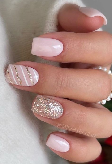 Short Gel Nails, January Nails, Fancy Nails Designs, Simple Gel Nails, Cute Gel Nails, Short Acrylic Nails Designs, Short Nail Designs, Pastel Nails, Neutral Nails