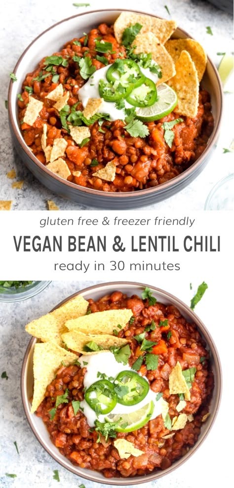 Chili Bean, Chili Vegan, Gluten Free Chili, Lentil Chili, Mexican Quinoa, Vegan Beans, Glutenfree Recipe, Lentils Beans, Vegan Lentil