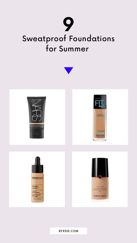 The best sweatproof foundation for summer Sweatproof Makeup Products, Sweatproof Foundation, Best Foundation For Summer, Sweat Proof Foundation, Summer Foundation, Sweat Proof Makeup, Waterproof Foundation, Foundation Tips, Long Lasting Foundation