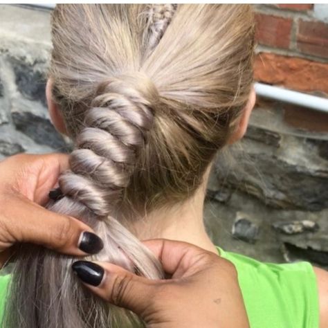 Children Hairstyles, Knot Braid, A Ponytail, Braided Hair, Braid Hairstyles, Kids Braided Hairstyles, Hair Fashion, Hair Today, Great Hair