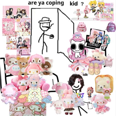 are ya coping kid? meme - cutecore version Are Ya Coping Template, Are You Coping Daughter Template, Are Ya Coping Daughter Template, Are Ya Coping Daughter, Are Ya Coping, Cute Rooms, Cute Core, Dream Aesthetic, I Made It