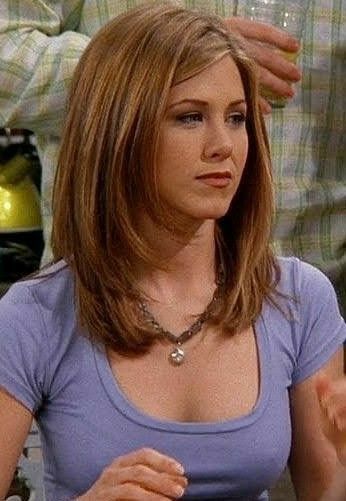 Jennifer Aniston Hair Mid Length, Rachel Green Hair Layers, 90s Medium Length Hair, Jen Aniston Hair, Straight Hair Haircuts, The Rachel Haircut, Rachel Green Hair, Rachel Hair, 90s Haircuts