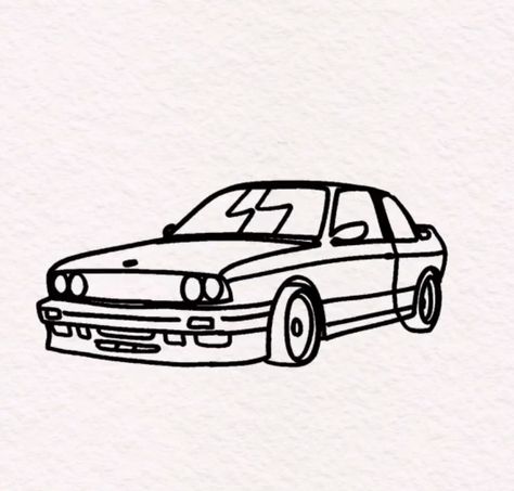 Frank Ocean Tattoo Stencil, Frank Ocean Bmw E30 Tattoo, Minimal Car Tattoos, Frank Ocean Nostalgia Ultra Tattoo, Frank Ocean Stencil, Frank Ocean Car Tattoo, Daniel Caesar Tattoo Ideas, Civic Tattoo, Car Inspired Tattoos