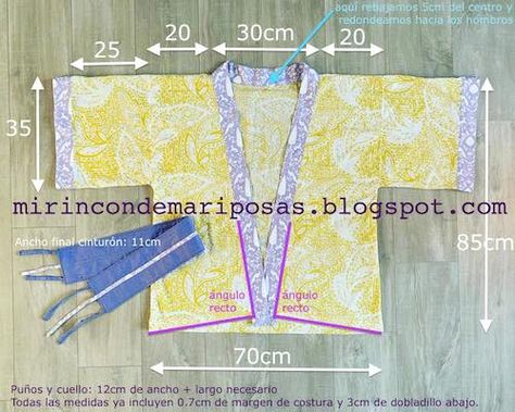 Diy Kimono Pattern, Kimono Tutorial, Cosmetic Bags Diy, Kimono Sewing Pattern, Unique Sewing Patterns, Diy Skirts, Diy Kimono, Diy Pants, Mode Kimono