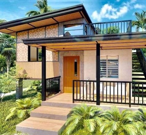 Up And Down House Design Philippines, Kubo House Design Philippines, Bungalow House Design Philippines, Bahay Kubo Design Philippines, Small Rest House Design, Modern Bahay Kubo, House Exterior Design Philippines, Small House Design Philippines, Small House Exteriors