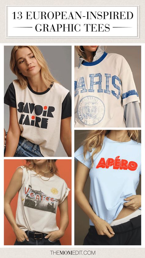 graphic tees, travel tees, european tees, t-shirts, spring style, spring trend, 2024 trends 2024 Graphic Tee Trends, T Shirt Trends 2024, Graphic Tees Style, 2025 Graphic, Neon Sunglasses, T Shirt Trends, Simple Spring Outfits, Trending Graphic Tees, T Shirt Styles