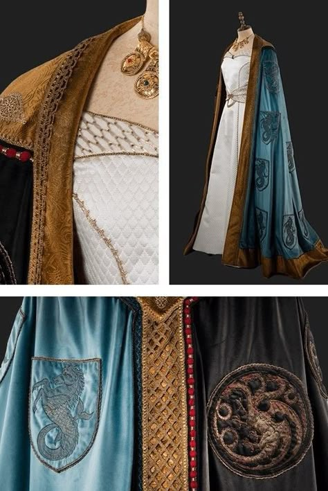 Jaehaerys Targaryen, Saera Targaryen, Lucerys Velaryon, Got Costumes, Game Of Thrones Costumes, Wedding Cloak, Wedding Dress Details, Medieval Clothes, Targaryen Art