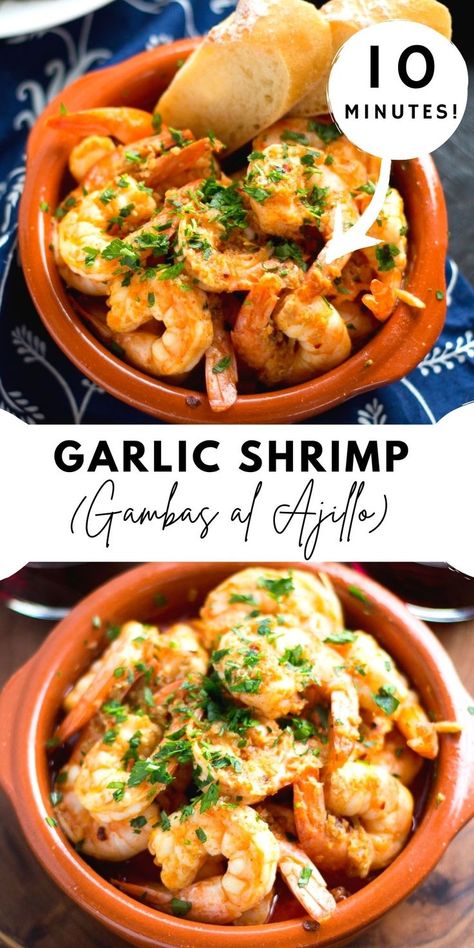 Gambas Recipe, Shrimp Gambas, Tapas Night, Tapas Dinner, Spanish Tapas Recipes, Pasta Sauce Recipe, Tapas Menu, Tapas Party, Tapas Dishes