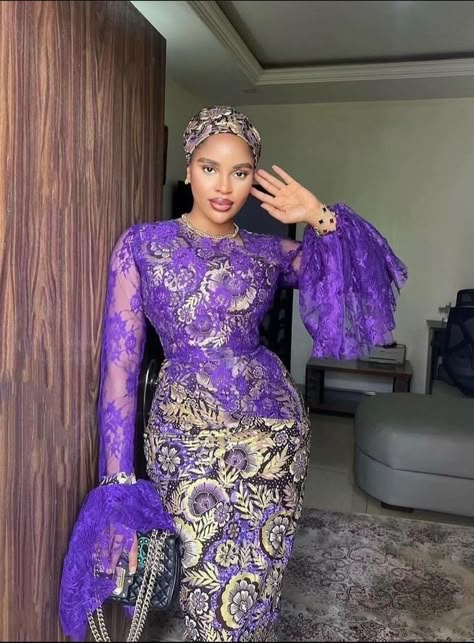 Nigerian Dress, Nigerian Lace Styles Dress, Robes Glamour, Ankara Long Gown Styles, Nigerian Lace Styles, African Lace Styles, African Print Dress Ankara, Afrikaanse Mode, Lace Gown Styles