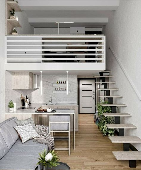 Tiny Loft House, Loft Type House, Small Loft Apartment, Small Loft Apartments, Loft Type, Tiny Loft, Loft House Design, Loft Apartments, Loft Interior Design