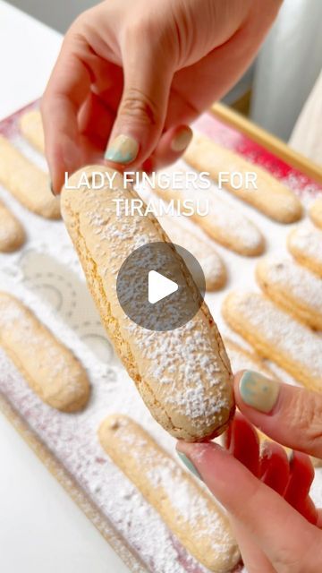 U-Taste Kitchen on Instagram: "Lady fingers for tiramisu. Recipe linked in my bio. #ladyfinger #ladyfingers #tiramisu #baking #recipe #viralvideos #viralreels #viralpost" Lady Finger Biscuits Recipe, Tiramisu Cake With Ladyfingers, Ladies Finger Recipe, Lady Finger Desserts, Cake With Ladyfingers, Lady Finger Cake, Lady Finger Recipe, Ladyfingers Recipe, Lady Fingers Dessert