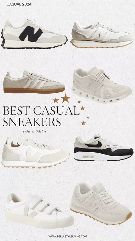 Popular Women Shoes, Trendy Women Sneaker, It Girl Shoes 2024, Spring Outfits 2024 With Sneakers, Cutest Sneakers Women, Women Footwear Casual, Womens Trainers 2024, Trendy Shoes 2024 Women, Sneakers Spring Summer 2024