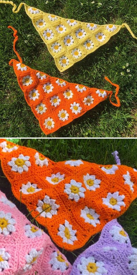 30 Best Free Crochet Bandana Pattern Ideas Free Crochet Bandana, Easy Fall Crochet, Crochet Bandana Pattern, Leftover Yarn Project, Kerchief Pattern, Crochet Kerchief, Yarn Projects Crochet, Hairstyles Elegant, Crochet Headband Pattern Free