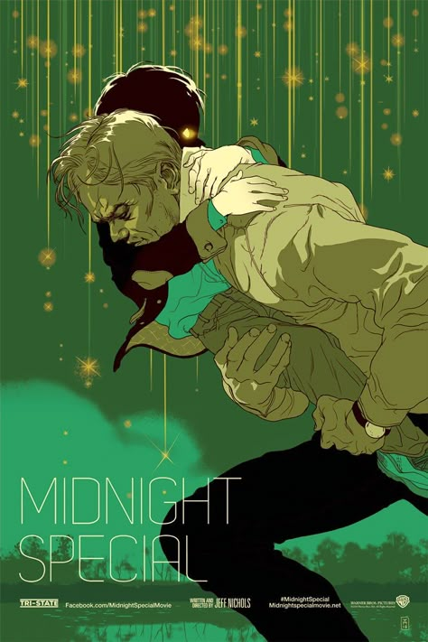 Exclusive: See the Midnight Special Mondo Poster | Vanity Fair Tomer Hanuka, Omg Posters, Mondo Posters, Full Mon, Midnight Special, I Love Cinema, Alternative Movie Posters, Movie Poster Art, Film Art