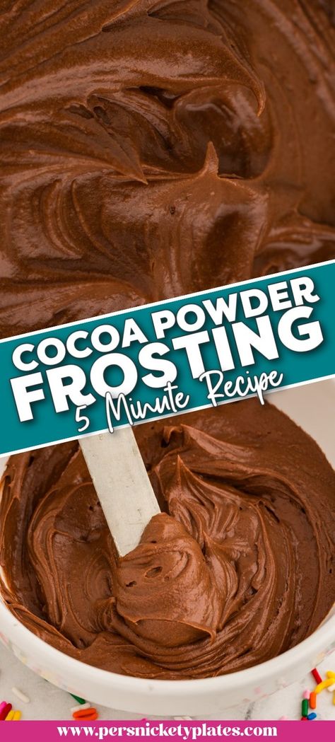 Chocolate Frosting With Shortening, Coco Frosting Recipe, 1 Minute Chocolate Frosting, Frosting Recipes Small Batch, Chocolate Icing With Cocoa Powder, Small Batch Frosting Recipes Easy, Chocolate Frosting Small Batch, Recipe For Chocolate Frosting, Easy Chocolate Frosting For Brownies