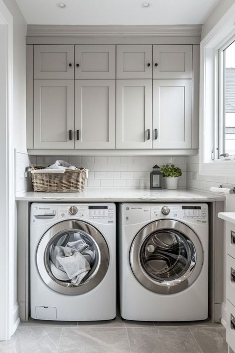 Small Laundry Room With Cabinets, Laundry Room Built Ins, Laundry Room Cupboards, Laundry Room Closet Ideas, Elegant Laundry Room, Laundry Room Organization Ideas, Laundry Room Design Ideas, Small Laundry Room Ideas, Laundy Room