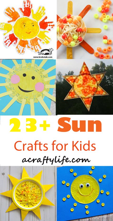 Sun Crafts For Kids, Summer Crafts For Toddlers, Sunshine Crafts, Sun Crafts, Weather Crafts, Fun Summer Crafts, Preschool Art Projects, Weather Theme, Book Drawing Ideas