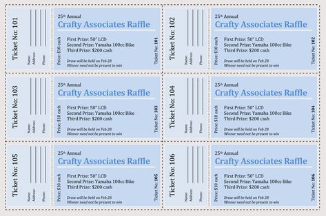 45+ Raffle Ticket Templates | Make Your Own Raffle Tickets Preschool Fundraising Ideas, Raffle Ticket Ideas, Template Tiket, Ticket Template Free Printables, Printable Raffle Tickets, Raffle Ticket Template Free, Movie Ticket Template, Coat Drive, Ticket Ideas