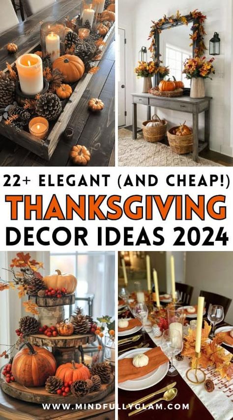 22+ Elegant & Cheap Thanksgiving Decor Ideas & Thanksgiving Decorations Home Decor Thanksgiving, Thanksgiving Decor On A Budget, Ideas For Thanksgiving Decorations, Mixing Christmas And Thanksgiving Decor, Thanksgiving Decorations For Table, Thanksgiving Indoor Decorations, Kitchen Thanksgiving Decor, Thanksgiving Island Decor, Thanksgiving Table Decor Simple