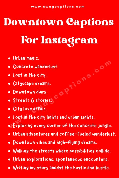 Explore the heart of the city with these trendy downtown captions for Instagram! Whether you're strolling through bustling streets, sipping coffee at a chic cafe, or admiring the city lights at night, we've got the perfect captions to capture the essence of urban life. Elevate your cityscape posts and let your followers in on the magic of downtown living. #downtown #photography #city #architecture #travel #toronto #love #dubai #instagood #losangeles #fashion #canada #miami #chicago You Lit Up My Life, Living The Life Captions, City Lights Aesthetic Captions, Street Light Captions Instagram, Caption For City Pictures, City Aesthetic Captions, Downtown Instagram Captions, Captions For Street Pictures, City Captions For Instagram