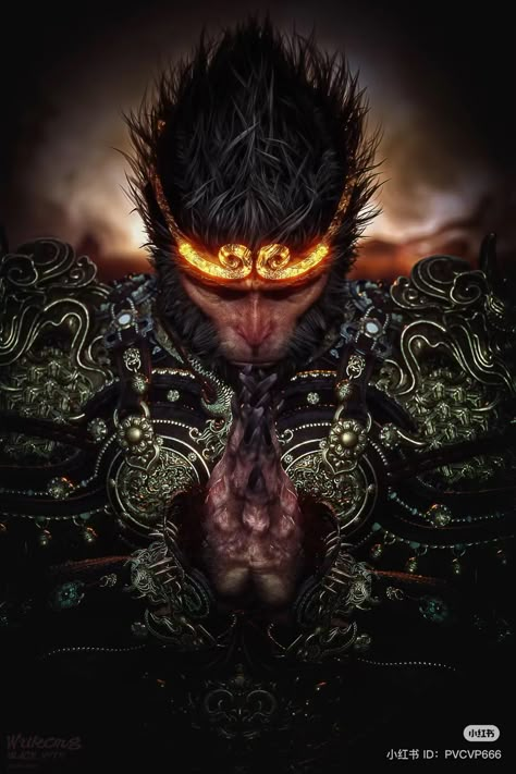 Wu Kong Monkey King Art, For Honor Armor, Son Wukong, Ahri Wallpaper, Wu Kong, Handsome Monkey King, Dragon Ball Z Iphone Wallpaper, The Monkey King, Black Myth Wukong