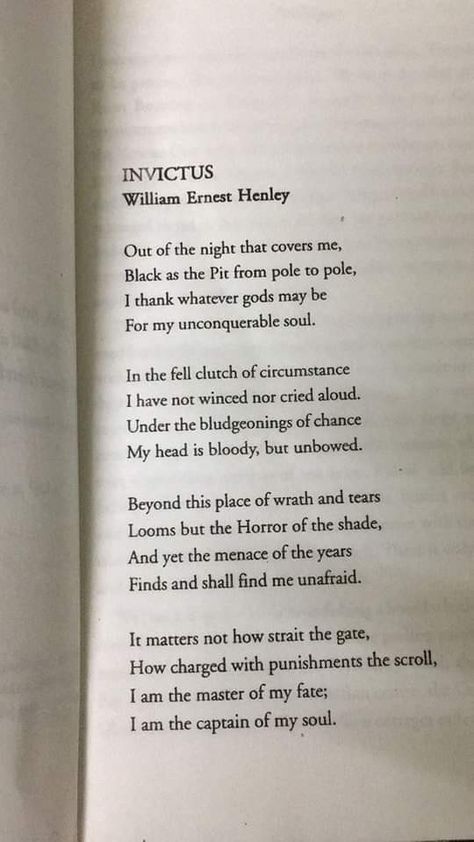 I Am The Captain Of My Soul, I Am The Master Of My Fate Tattoo, Master Of My Fate Captain Of My Soul, I Am The Master Of My Fate, Invictus Poem, Fate Tattoo, Captain Of My Soul, Fate Quotes, William Ernest Henley