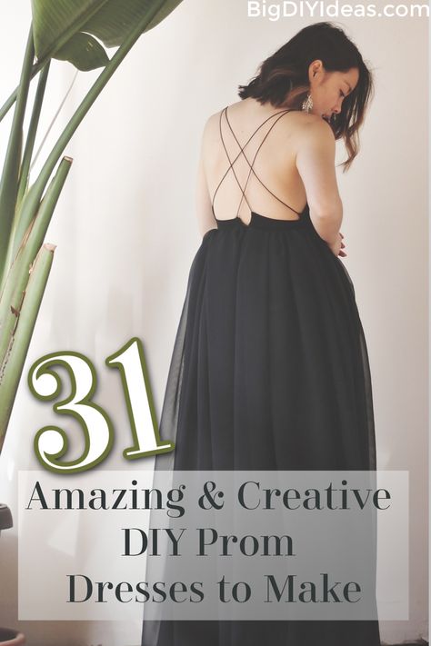 Diy Party Dress Women, Homemade Prom Dress Diy Sewing Patterns, How To Make A Prom Dress, Prom Dresses For Small Chest, Dress Patterns Formal, Diy Ball Gown, Diy Formal Dress, Simple Tulle Dress, Diy Prom Dress Pattern