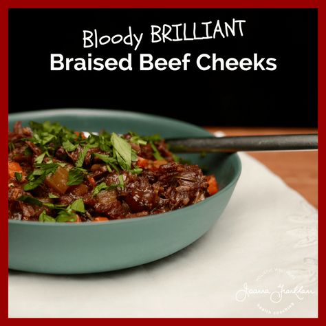 Bloody Brilliant Beef Cheeks Beef Cheeks Slow Cooker, Honey Gummies, Beef Cheeks Recipe, Slow Cooked Beef Cheeks, Offal Recipes, Autoimmune Paleo Recipes, Beef Cheeks, Slow Cooked Beef, Lemon Ginger