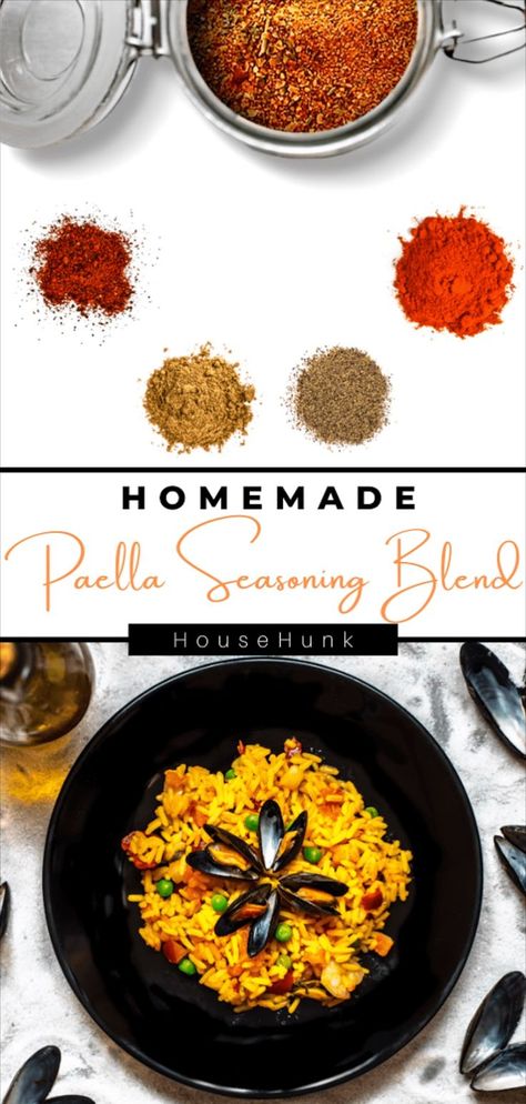 The traditional Spanish meal paella is a favorite around the world. It’s a tasty dish that’s both vibrant and flavorful, and it’s a wonderful way to introduce Spanish flavors to your kitchen. You need the appropriate seasonings to make the ideal paella. like this Homemade Paella Seasoning. You can make a fantastic, authentic paella seasoning blend using the instructions in this recipe, which will elevate your paella to the next level. Tap to read more from House Hunk + Fatherhood At Its Finest Paella Seasoning Recipe, Spanish Meal, Homemade Paella, Authentic Paella, Spanish Paella Recipe, Spanish Paella, Spice Blends Recipes, Chicken And Veggies, Spice Mix Recipes