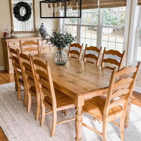 Wood dining table