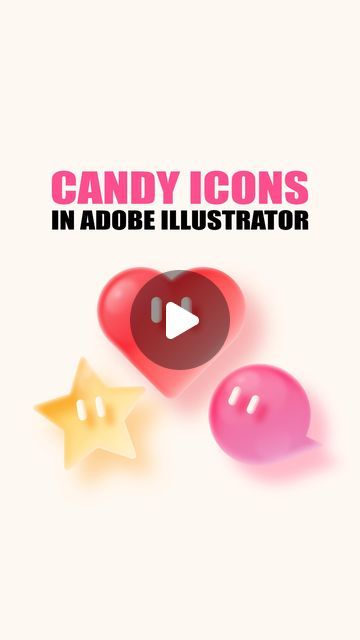 Adobe Illustration Art Graphic Design, Adobe Illustrator 3d Design, Adobe Illustrator 3d Tutorial, Icon Tutorial, Graphic Tutorial, Candy Illustration, Illustrator 3d, Learn Illustrator, Illustration Tips