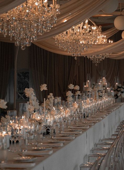 Lighting Wedding Decor, Wedding Decoration With Lights, All Candle Wedding Reception, Candles And Lights Wedding, Elegant Decorations Party, Regal Wedding Aesthetic, Wedding Decoration Candles, Engagement Party Luxury, Quite Luxury Wedding