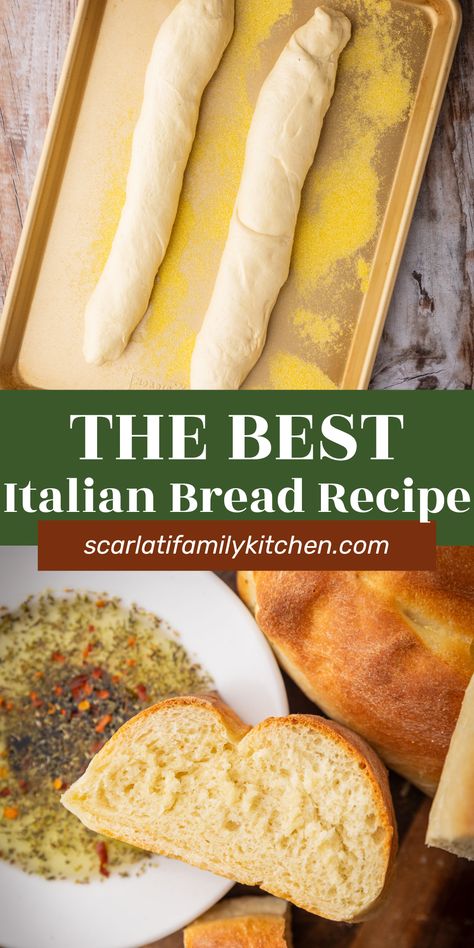 This is the BEST homemade crusty Italian bread recipe made with just 5 simple ingredients. Crusty on the outside and soft and chewy on the inside, this simple bread recipe is great to make ahead. Soft Italian Bread Recipes, Fresh Bread Recipe Homemade, Italian Bread Recipes Homemade, Artistic Bread, Easy Italian Bread, Crusty Italian Bread Recipe, Homemade Italian Bread, Simple Bread Recipe, Italian Bread Recipe